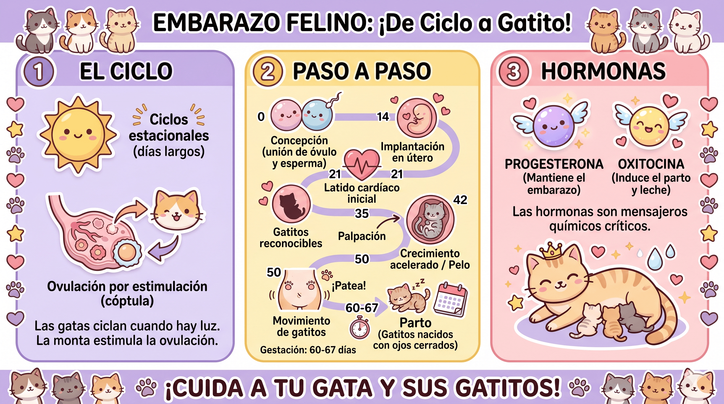 ¿Cómo funciona el ciclo de una gata?
